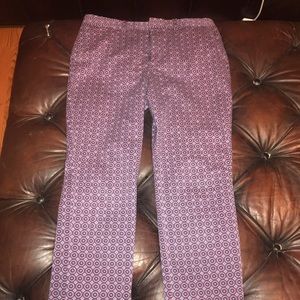 Printed Dress Pants Lands End Size 14